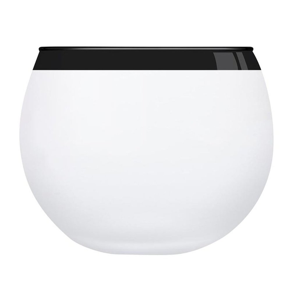 SET OF FOUR Roly Poly Glasses - White with Thick Black Rim / NWT